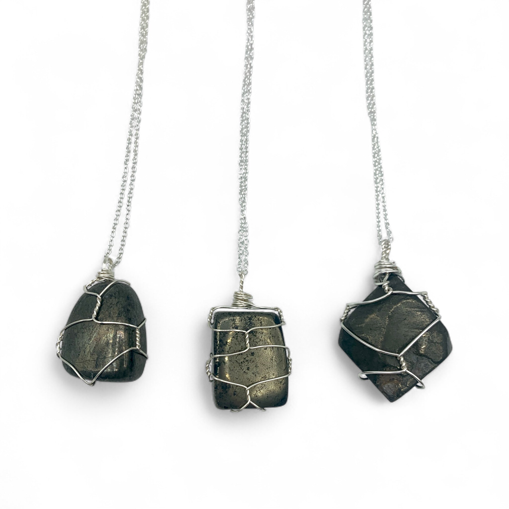 Necklace - Pyrite Wire Wrapped